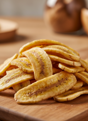 KoRo Banana Stripes 250g — macro detail