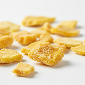 KoRo Freeze-Dried Mango Chunks 350g — macro detail