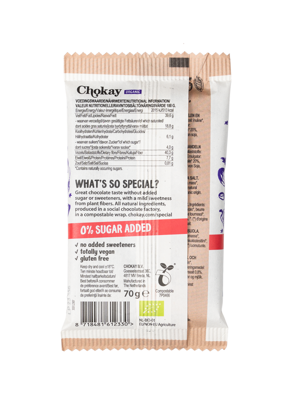 Chokay BIO Bar Dark Salty Almond