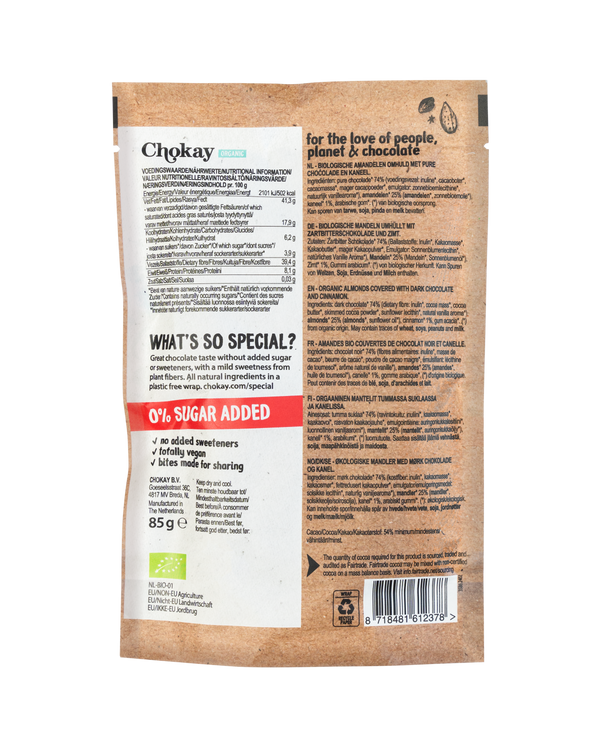 Chokay BIO Bite Dark Almond Cinnamon