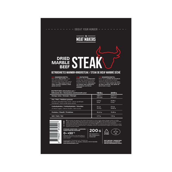 The Meat Makers Dried Marble Beef Steak 200g