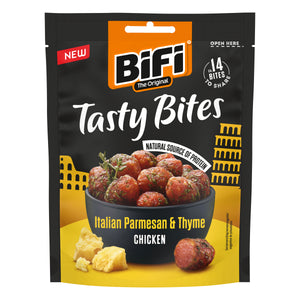 BiFi Tasty Bites Italian Parmesan and Thyme chicken salami 50g pack front