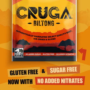 Cruga Biltong new recipe pack – gluten free, sugar free, no added nitrates