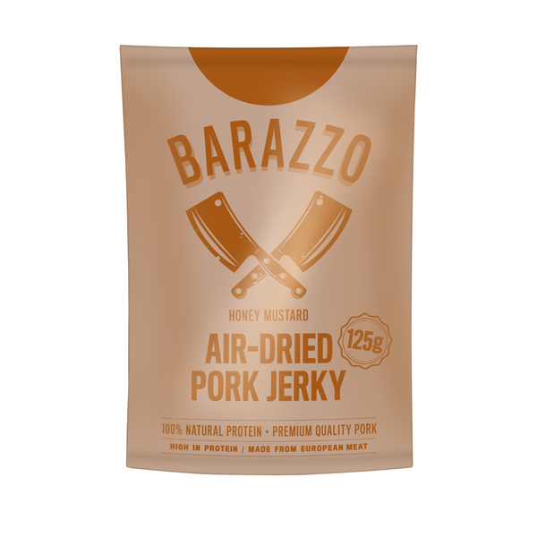 Barazzo Varkensvlees Jerky Honing Mosterd 1 kg (8x125g)