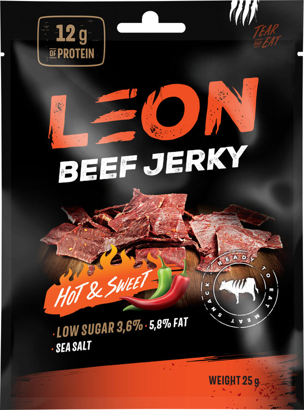 Leon Jerky Rundvlees Pittig & Zoet