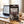 Kuivalihakundi Beef Jerky Garlic on a desk next to a laptop, a cup of coffee and a notebook, AI-generated image