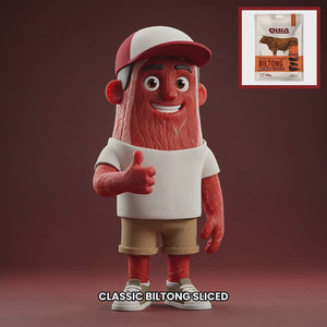Chuck mascot qina-beef-sliced-biltong