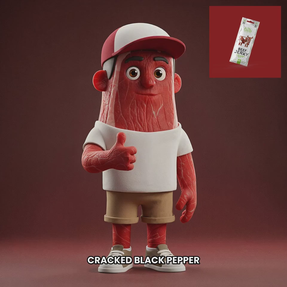Chuck mascot fine-gusto-beef-jerky-pepper