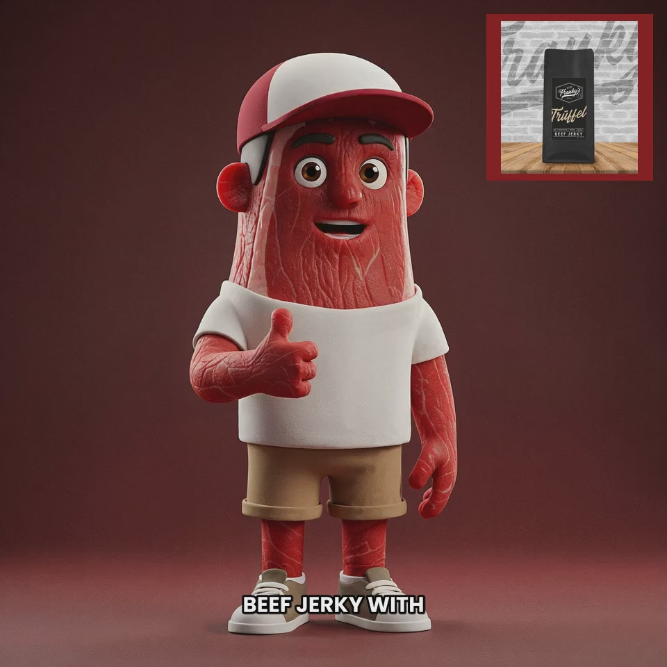 Chuck mascot franky-s-best-beef-jerky-truffle-50g