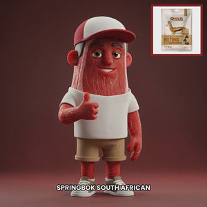Chuck mascot qina-springbok-sliced-biltong