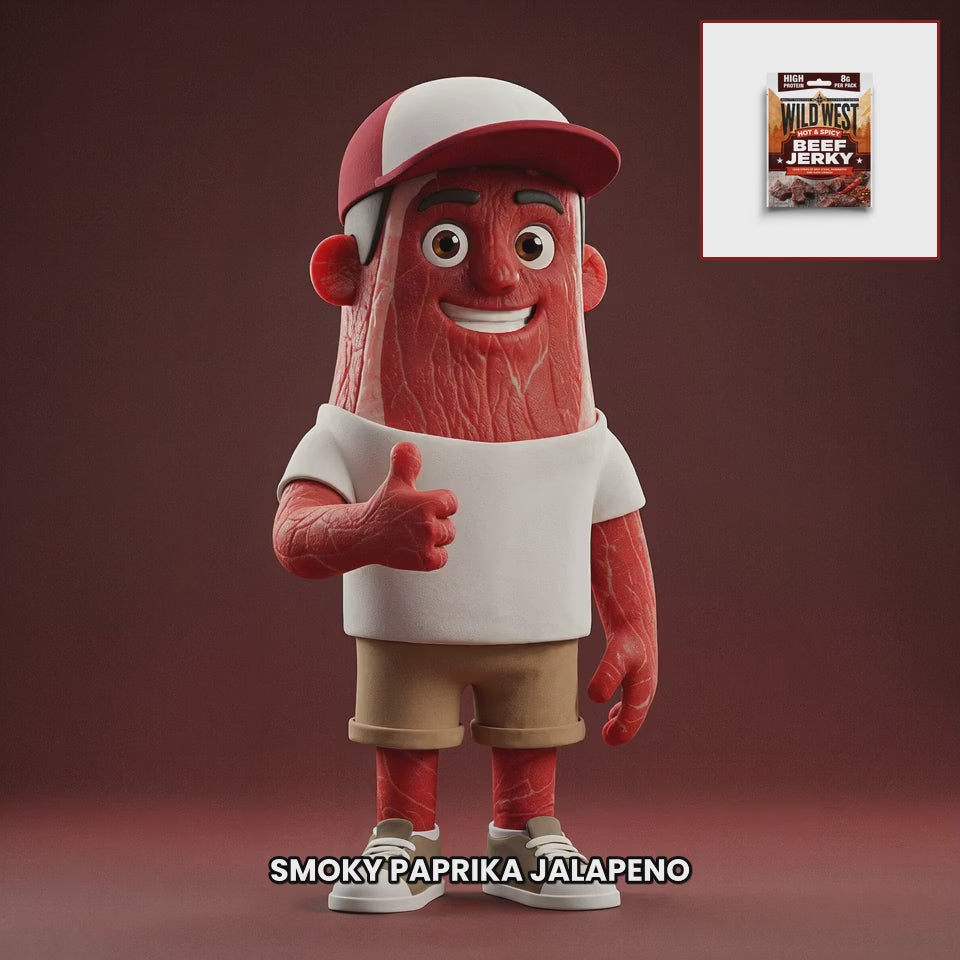 Chuck mascot wild-west-beef-jerky-hot-spicy-1 EN
