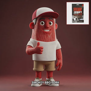 Chuck mascot kuivalihakundi-pork-jerky-smokey-bbq EN