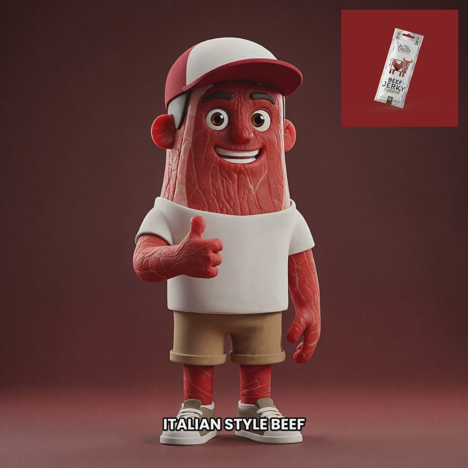 Chuck mascot fine-gusto-beef-jerky-natural