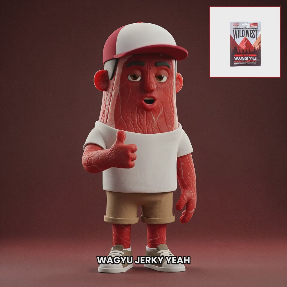 Chuck mascot wild-west-wagyu-beef-jerky EN