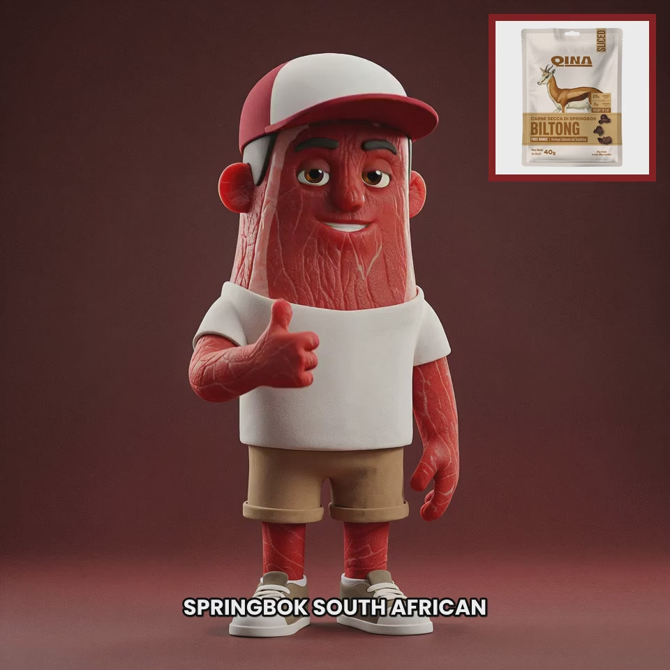 Chuck mascot qina-springbok-sliced-biltong
