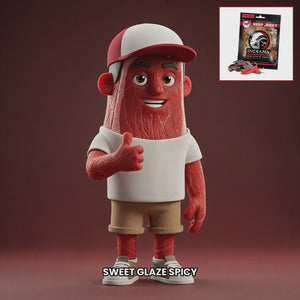 Chuck mascot indiana-jerky-beef-hot-sweet EN