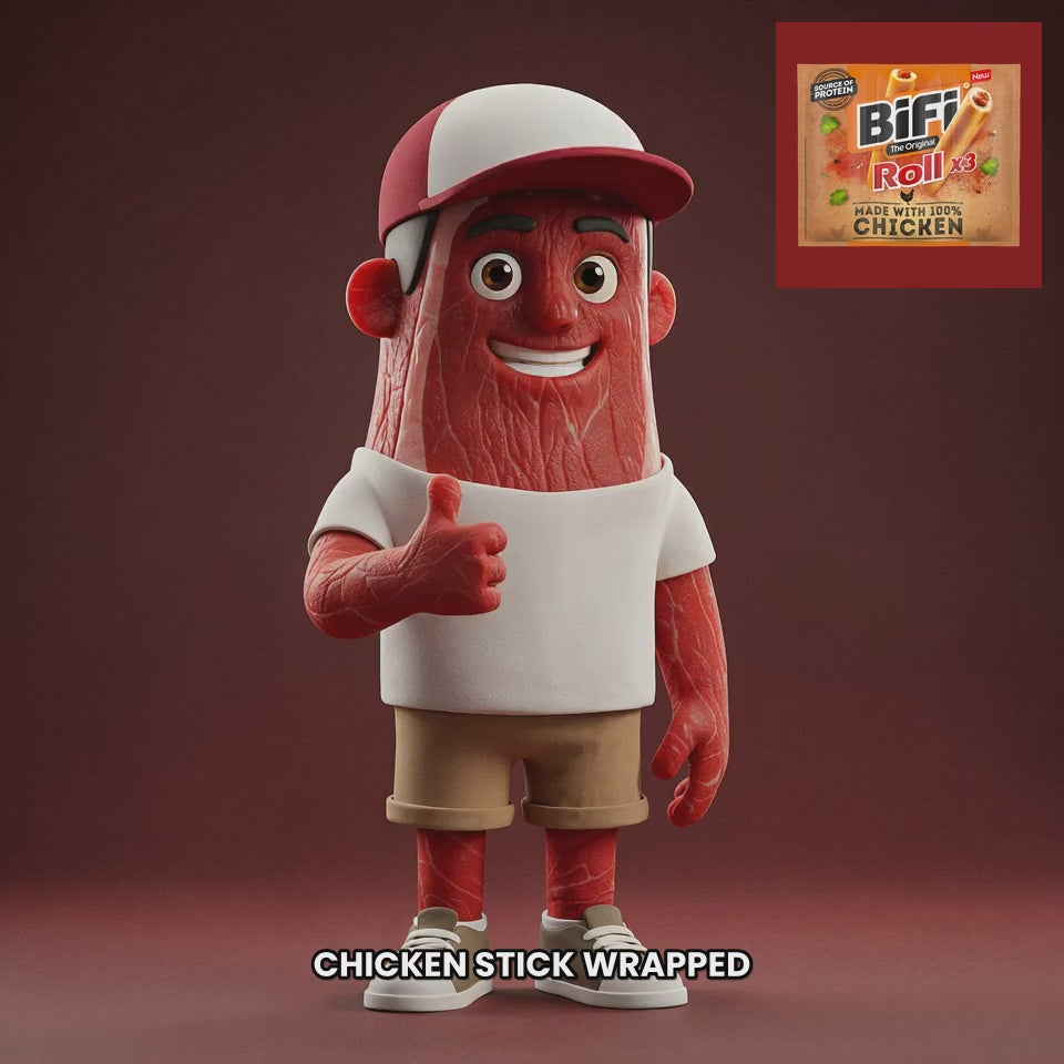 Chuck mascot bifi-chicken-roll-3-pack