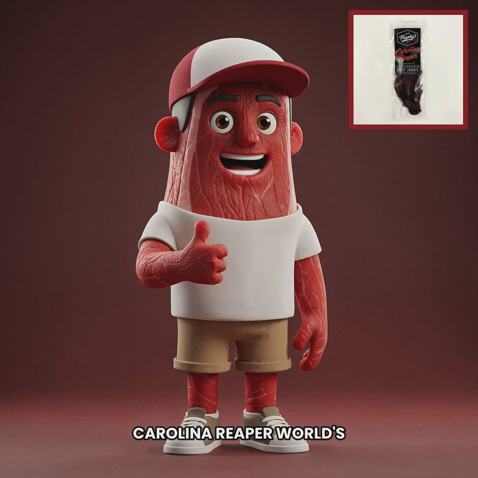 Chuck mascot franky-s-best-beef-jerky-carolina-reaper-15g