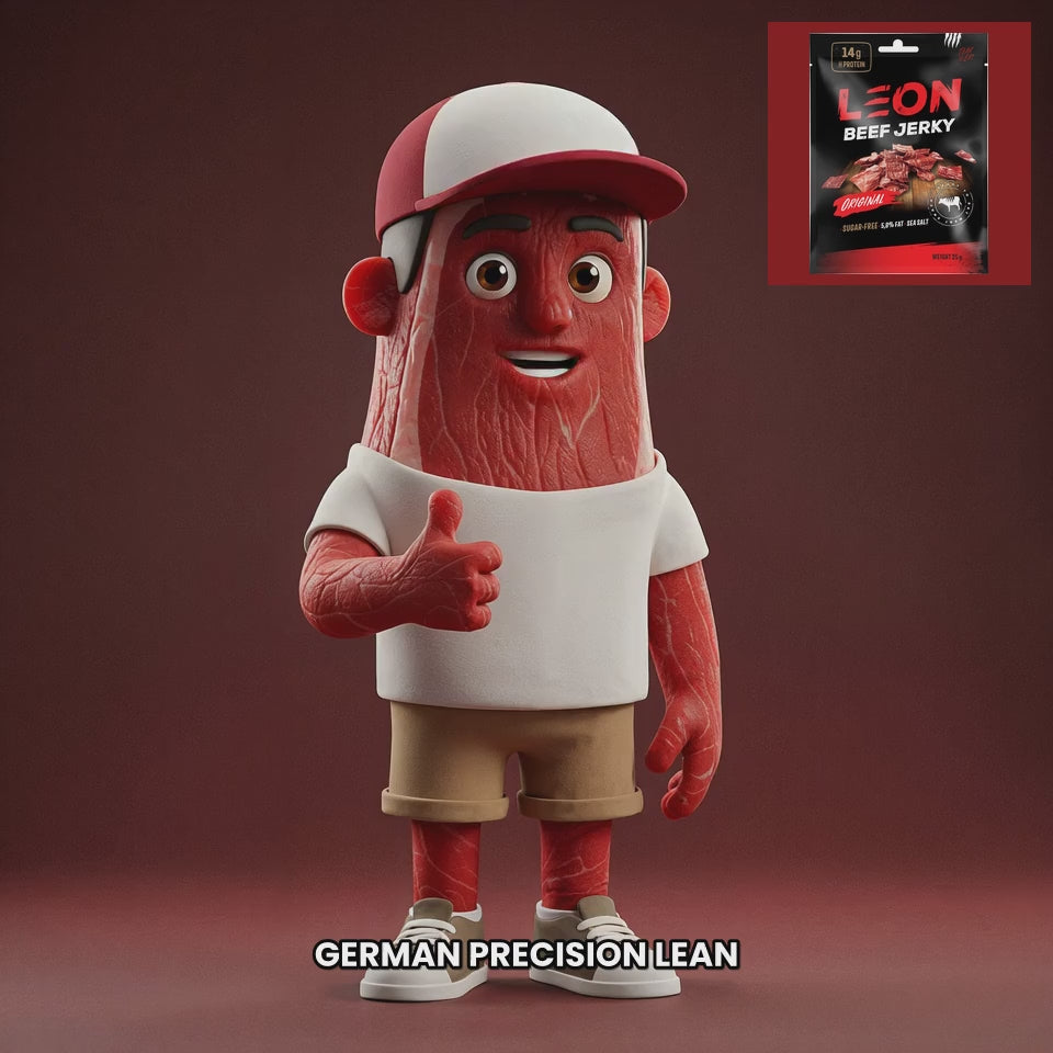 Chuck mascot leon-jerky-beef-original