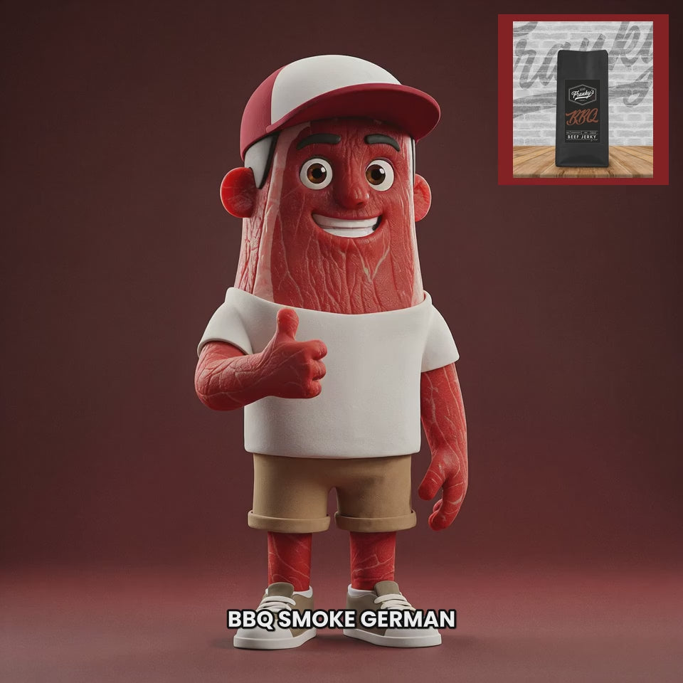 Chuck mascot franky-s-best-beef-jerky-bbq-50g