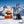 QINA Beef Sliced Biltong in the snow next to touring skis and poles on a sunny winter day in the Alps, AI-generated image
