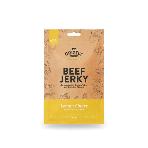 Grizzly Foods Beef Jerky Sitruuna Inkivääri