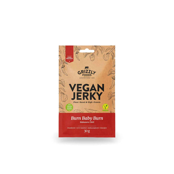 Grizzly Foods Vegan Jerky Burn Baby Burn