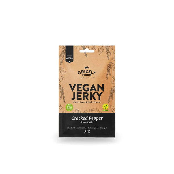 Grizzly Foods Vegan Jerky Cracked Pepper