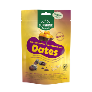 Sunshine Delights Dippies Dark Chocolate Dates & Cashew 100 g bag
