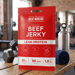 Meat Makers Beef Jerky Lean Protein Peppered 40g lifestyle