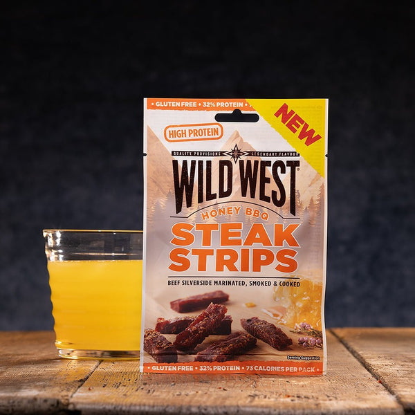 Wild West Steak Strips Honey BBQ - Jerky Store Europe